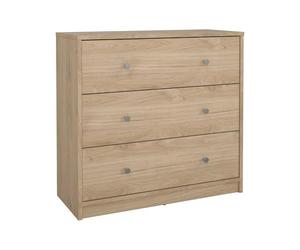 Dmora - Cassettiera Vivienne, Settimino multiuso, Comò camera da letto, Mobile con cassetti, 72x30 h68 cm, Rovere