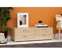 Dmora - Cassettiera Waterford, Settimino Multiuso, Comò Camera da Letto, Mobile con cassetti, 111x52 h35 cm, Rovere