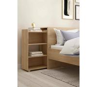 Dmora - Comodino Felicite, Comò Basso, Tavolino da Notte, Mensola da Letto, 165x26 h80 cm, Rovere