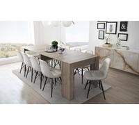 Dmora Tavolo da Pranzo Moderno, Consolle allungabile 10 posti, Misure 90 x 51 x 78 cm (Fino a 237 con allunghe), Colore Marrone-Quercia, Rovere