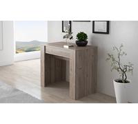 Dmora - Consolle allungabile Maclodio, trasformabile in tavolo da pranzo, salvaspazio ed estensibile fino a 237 cm, 90-237x76,6x90 cm, Rovere