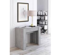 Dmora - Consolle allungabile Maclodio, trasformabile in tavolo da pranzo, salvaspazio ed estensibile fino a 237 cm, 90-237x76,6x90 cm, Grigio