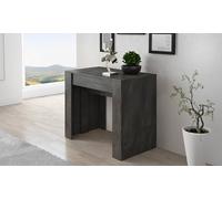 Dmora - Consolle allungabile Maclodio, trasformabile in tavolo da pranzo, salvaspazio ed estensibile fino a 237 cm, 90-237x76,6x90 cm, Antracite