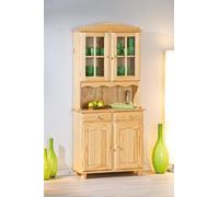 Dmora Credenza Ante e Due cassetti, Colore Rovere Chiaro, cm 88 x 198 x 32