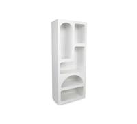 Dmora Credenza Bellatrix, Buffet da Soggiorno, Madia da Salotto, Dispensa da Cucina, 60x32h150 cm, Bianco