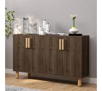 Dmora Credenza Dofida 120x30x74h cm Marrone Noce 2 Ripiani 4 Ante, Madia 4 Vani