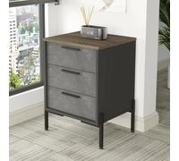Dmora Credenza Kornephoros, Buffet da Soggiorno, Madia da Salotto, Dispensa da Cucina, 54x45 h70 cm, Marrone e Grigio