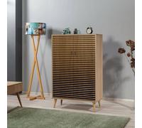 Dmora - Credenza Proxima, Buffet da soggiorno, Madia da salotto, Dispensa da cucina, 80x36h127 cm, Quercia