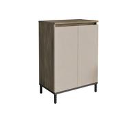 Dmora Credenza Ystris, Buffet da Soggiorno, Madia da Salotto, Dispensa da Cucina, 60x36 h86 cm, Marrone e Antracite