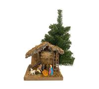 Dmora Decorazione da Natale Sforzellina Verde Colore Struttura Marrone
