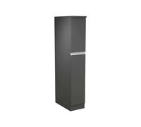 Dmora - Dispensa da cucina Quintino, Armadio multiuso, Mobile per cucinotto, Portafrigo multifunzione, 100% Made in Italy, 30x60h165 cm, Antracite e Ardesia