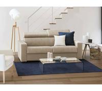 Dmora Divano Fisso 2 posti Monica, Sofà in Tessuto Imbottito, Poggiatesta Regolabili e Braccioli Standard, 100% Made in Italy, Cm 200x95h85, Beige