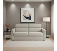 Dmora Divano Fisso 2 Posti Onesta 205x95x100h cm Beige Sfoderabile Idrorepellente, Lavabile Made in Italy