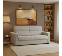 Dmora Divano Fisso 2 Posti Onesta 205x95x100h cm Grigio Chiaro Sfoderabile Idrorepellente, Lavabile Made in Italy