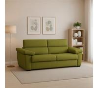 Dmora Divano Fisso 2 Posti Palmira 205x95x100h cm Verde Sfoderabile Idrorepellente, Lavabile Made in Italy