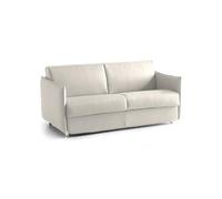 Dmora Divano Fisso 2 Posti Polissena 160x95x90h cm Beige Sfoderabile Idrorepellente, Lavabile Made in Italy