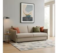 Dmora Divano Fisso 2 Posti Proserpina 180x95x90h cm Grigio Tortora Sfoderabile Idrorepellente, Lavabile Made in Italy
