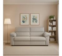 Dmora Divano Fisso 2 Posti Quirina 185x95x100h cm Beige Sfoderabile Idrorepellente, Lavabile Made in Italy