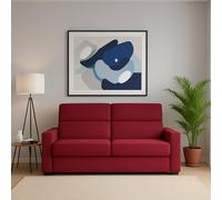 Dmora Divano Fisso 3 Posti Quarta 220x95 cm Rosso Sfoderabile Lavabile, Braccioli Made in Italy
