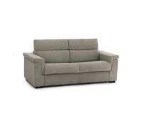 Dmora Divano Fisso 3 Posti Zelia 225x95 cm Grigio Tortora Sfoderabile Lavabile, Braccioli Made in Italy