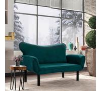 Dmora - Divano Letto 2 posti Aquilonis, Sofà trasformabile, Divanetto per Ospiti, Poltrona Letto, 140x65 h70 cm, Azzurro