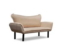 Dmora - Divano Letto 2 posti Aquilonis, Sofà trasformabile, Divanetto per Ospiti, Poltrona Letto, 140x65 h70 cm, Crema