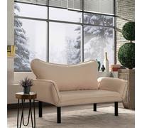 Dmora Divano Letto 2 Posti Aquilonis 140x65 cm Bianco Crema Contenitore Reclinabile, Posti a Sedere 2