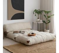 Dmora Divano 2 posti Dysnomia, Sofà trasformabile, Divanetto per Ospiti, Poltrona Letto, 120x75 h79 cm, Crema
