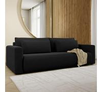 Dmora Divano Letto 2 Posti Eleanor 240x105 cm Nero Contenitore di Apertura a Libro, Reclinabile