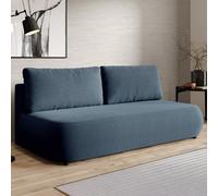 Dmora Divano Letto 2 Posti Maisie 210x106 cm blu Contenitore Cuscini Sfoderabili, Reclinabile