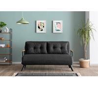 Dmora - Divano Letto 2 posti Merak, Sofà trasformabile, Divanetto per Ospiti, Poltrona Letto, 133x78 h78 cm, Grigio Cenere
