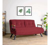 Dmora - Divano Letto 2 posti Merak, Sofà trasformabile, Divanetto per Ospiti, Poltrona Letto, 133x78 h78 cm, Rosso