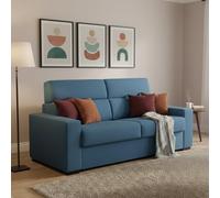 Dmora Divano Letto 2 Posti Onorata 180x95 cm blu Sfoderabile Contenitore, di Apertura a Ribalta Made in Italy