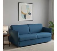 Dmora Divano Letto 2 Posti Paloma 160x95 cm blu Sfoderabile Contenitore, di Apertura a Ribalta Made in Italy