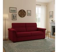Dmora Divano Letto 2 Posti Prospera 185x95 cm Rosso Sfoderabile Contenitore, di Apertura a Ribalta Made in Italy