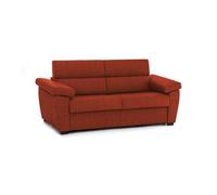 Dmora Divano Letto 2 Posti Querida 185x95 cm Arancione Sfoderabile Contenitore, di Apertura a Ribalta Made in Italy