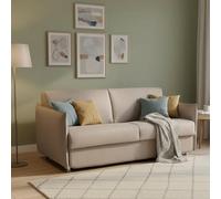 Dmora Divano Letto 2 Posti Violante 160x95 cm Grigio Tortora Sfoderabile Contenitore, di Apertura a Ribalta Made in Italy