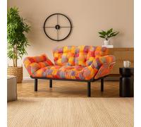 Dmora - Divano Letto 2 posti Zeeusis, Sofà trasformabile, Divanetto per Ospiti, Poltrona Letto, 155x70 h80 cm, Multicolore