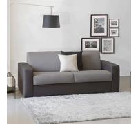 Dmora Divano Letto 3 posti Alicia, Sofà Apertura Girevole in Tessuto Imbottito, Braccioli Slim, 100% Made in Italy, Cm 200x95h90, Grigio e Antracite