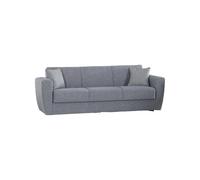 Dmora - Divano letto 3 posti Escobar, Divano letto contenitore lineare, Sofà da soggiorno apertura click-clack, 223x84xh80 cm, Grigio