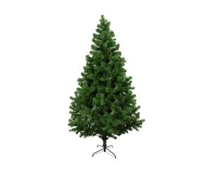 Dmora Esidra Natale Artificiale, Albero in PVC in 5 Misure, Innesto ad Uncino, Base a Croce, 150 CM, 438 Rami