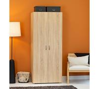 Dmora - Guardaroba 2 ante Cork, Mobile camera da letto, Cabina armadio portabiti, Armadio appendiabiti, 74x52 h179 cm, Rovere