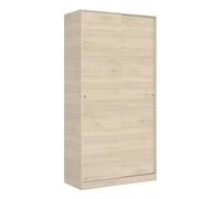 Dmora - Guardaroba Kilimangiaro, Mobile appendiabiti per camera da letto, Armadio con 2 ante scorrevoli, 100x50h204 cm, Rovere