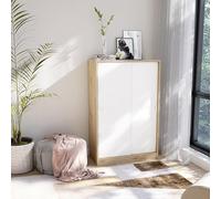 Dmora Guardaroba 2 Ante Lewiston 40x119h cm Marrone Rovere Nodi 2 Ripiani 2 Ante, Armadio Camera da Letto Apertura Scorrevole