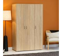 Dmora - Guardaroba 3 ante Dublino, Mobile camera da letto, Cabina armadio portabiti, Armadio appendiabiti, 111x52 h179 cm, Rovere