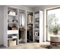 Dmora Guardaroba Grande Arera, Mobile Camera da Letto, Cabina portabiti, Armadio Appendiabiti, 248x79 h187 cm, Bianco
