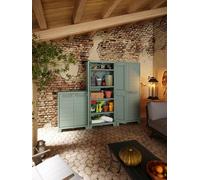 Dmora Keter Armadio 4 Ripiani Regolabili Realizzato in Resina Planet Outdoor 80x44x182H cm; Ecommerce Pack