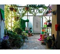 Dmora Keter Armadio Alto Gulliver, 4 Ripiani Regolabili, da Esterno, Ideale per Balcone e Giardino, Sabbia/Beige, 80x44x182 H Cm