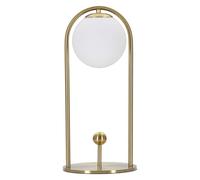 Dmora Lampada da Tavolo Glenbeg Bianco Opaco Necessaria 1 Lampadina Attacco e14, Interruttore Manuale