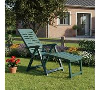 Dmora Lettino Prendisole Monza 60x60x109h cm Verde Pieghevole con Poggiapiedi Peso Supportato 120 kg, Sdraio da Giardino Schienale Regolabile